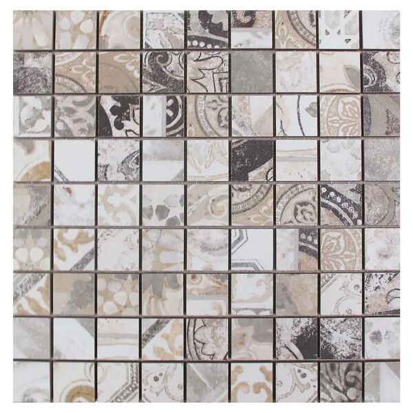 tecnomat decoro mosaico ghirigori 30x30x0,9 cm 1 pezzo gres porcellanato
