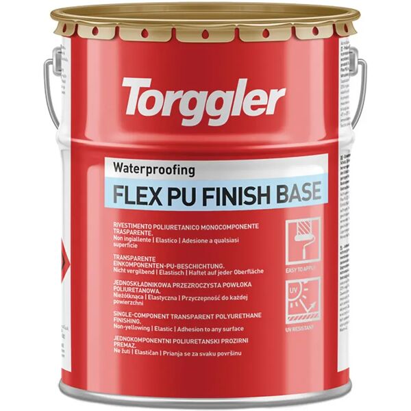 torggler rivestimento flex pu  4 l monocomponente trasparente protegge e non ingiallisce