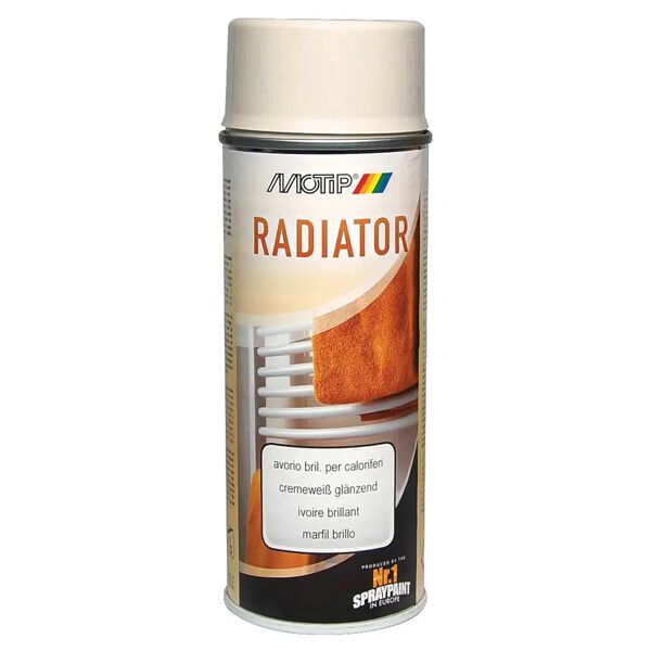 motip smalto spray  radiatori avorio lucido 400 ml 2,5 m² con 1 l