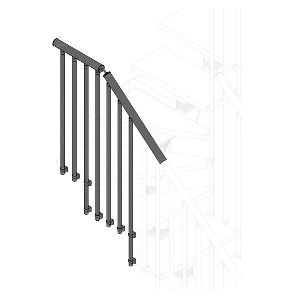 tecnomat kit ringhiera 3 gradini scala maxi acciaio grigio legno noce