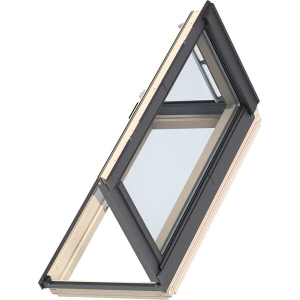 velux finestra da tetto  in pino apertura a libro 78x98 cm (lxh) gxl mk04 3070