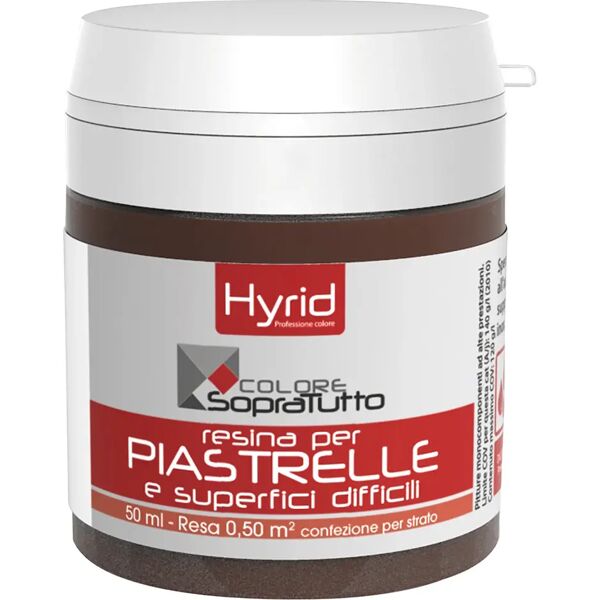 hyrid by covema resina piastrelle hyrid cioccolato 50 ml per superfici difficili 10 m²  con 1 l pronto uso