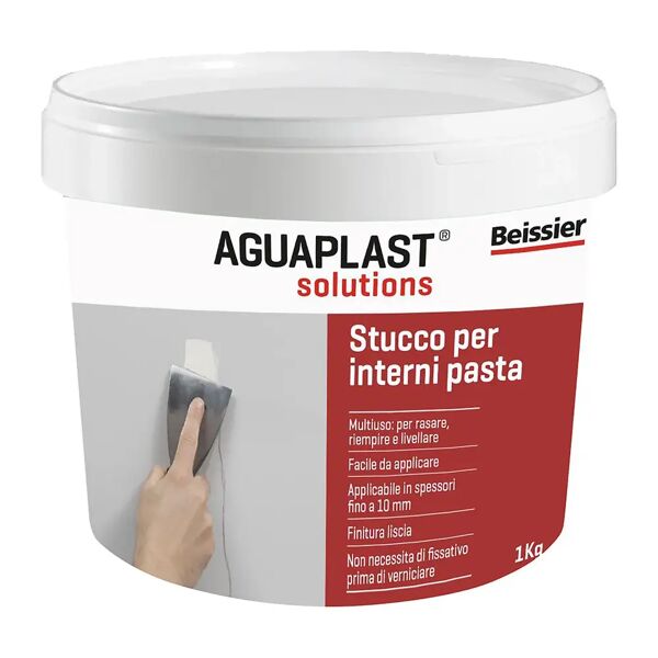 aguaplast stucco per interni in pasta  bianco 1 kg spessori fino a 10 mm
