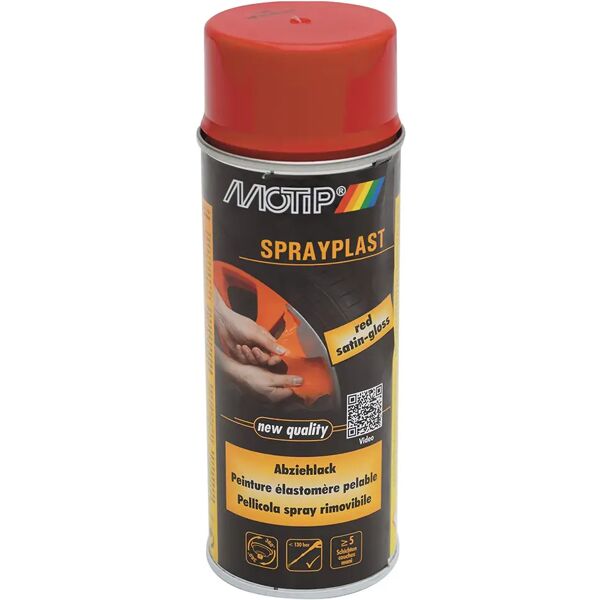 motip pellicola rimovibile spray  400 ml sprayplast rosso semilucido 0,5-1 m² con 1 l - 5 mani