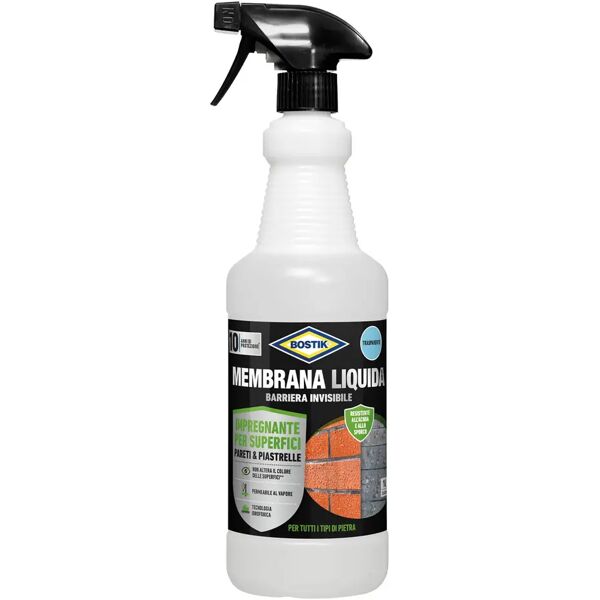 bostik membrana liquida  trasparente 1 l barriera invisibile  flacone con trigger