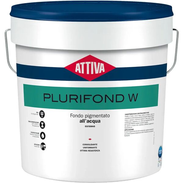 attiva fondo pigmentato  plurifond 20 kg consolidante all'acqua 5-6 m² con 1 kg