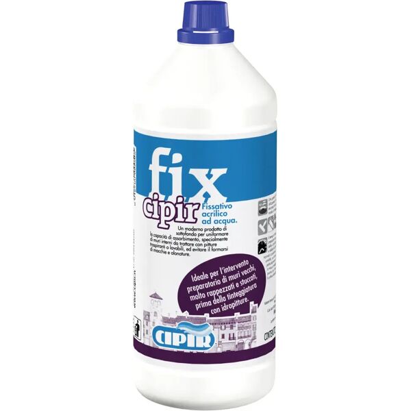 cipir fondo isolante fissativo fix   1 l per muri interni acrilico 5-10 m² con 1 l diluito