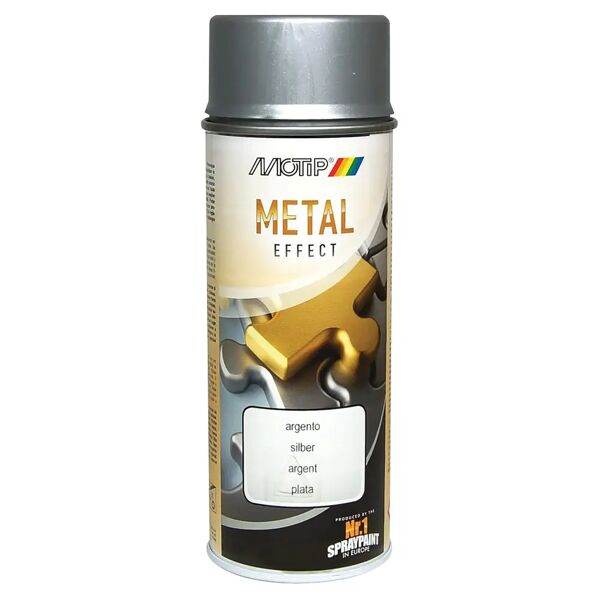 motip smalto spray  effetto metalli preziosi argento 400 ml 3 m² con 1 l