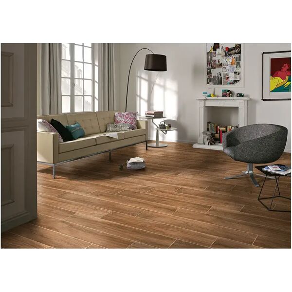 masterker pavimento interni legno  marrone 20x120x0,95 cm pei 4 r9 gres porcellanato