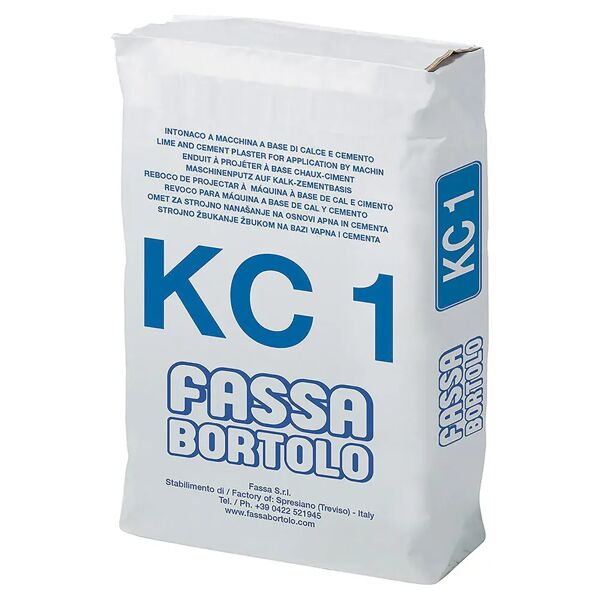 tecnomat intonaco fondo kc1 fassa base calce / cemento a mano e a macchina per interni e esterni 25 kg