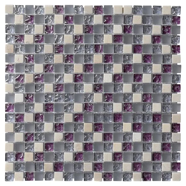 tecnomat mosaico barcellona lilla 30x30x0,8 cm al pezzo mix marmo vetro