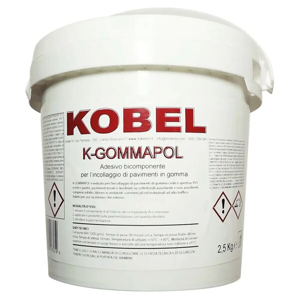 tecnomat collante bicomponente k-gommapol kobel kg 2,5 gomma pavimenti tessili erba sintetica