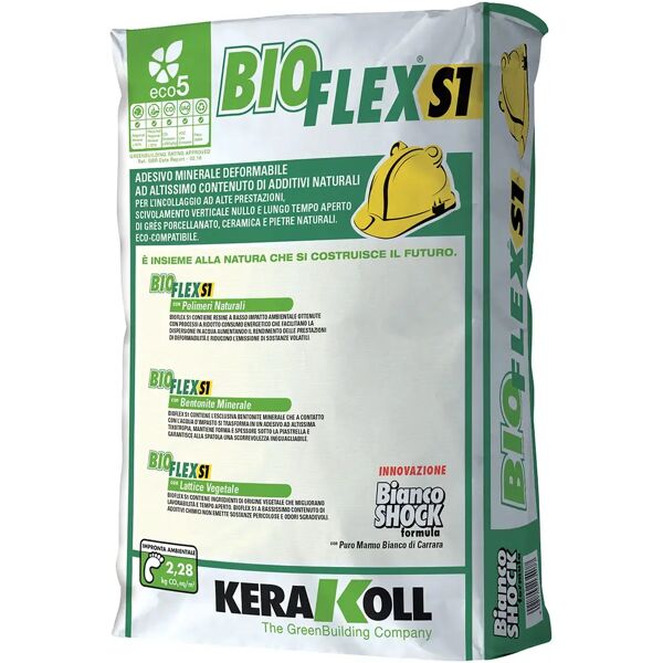 tecnomat colla bioflex s1 kerakoll bianco 25 kg grigio 25 kg