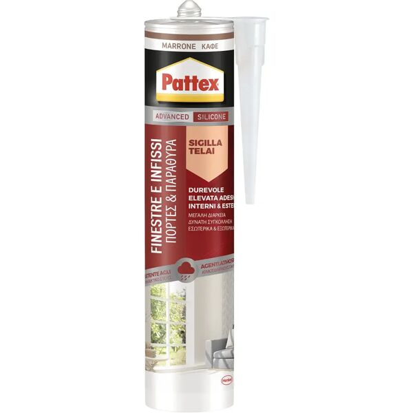 pattex silicone neutro  per serramenti marrone 280 ml