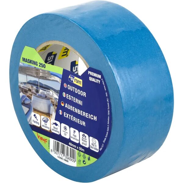 tecnomat nastro masking carta blu syrom 50mmx50m u.v. 15 giorni uso esterno