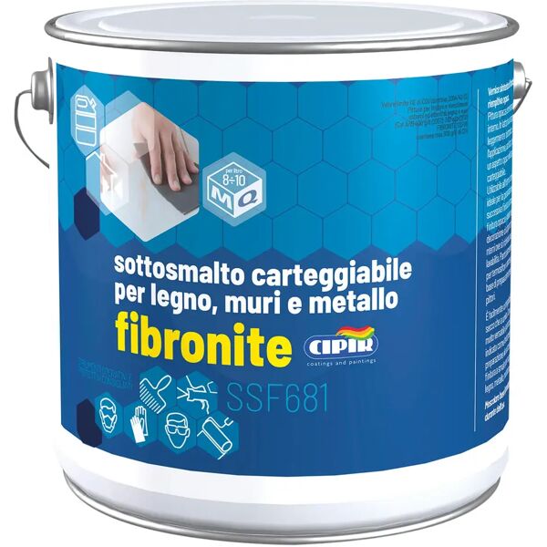 cipir fondo sintetico  fibronite 1000 ml per legno metallo muratura 6-8 m² con 1 l