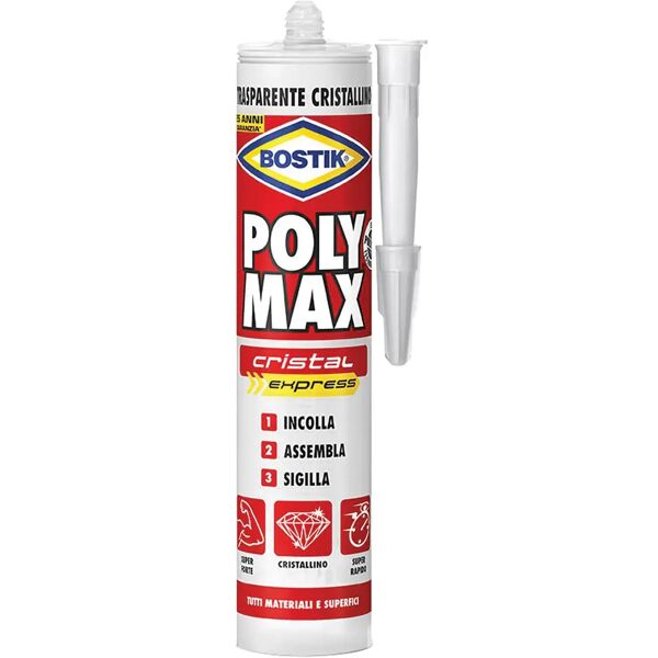 polymax adesivo sigillante poly max bostik 300 g cristal express trasparente sigilla tutti i materiali