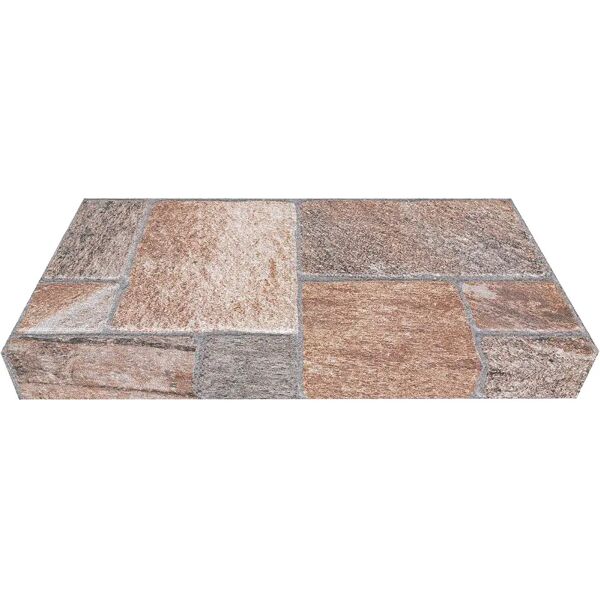 graeba elemento ad elle monolitico canada beige 15x30x4 cm 4 pezzi pei 3 r10 gres porcellanato