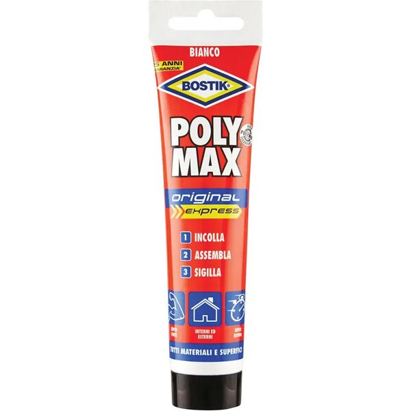 polymax adesivo  original bostik 165g express bianco incolla e sigilla tutti i materiali