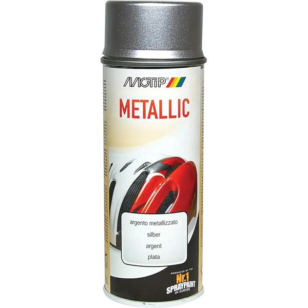 motip smalto spray metallic  argento 400 ml 2,5 m² con 1 l