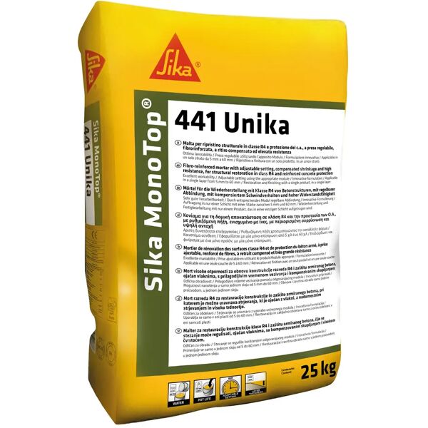 tecnomat malta sika monotop-441 unika r4 25 kg per ripristino strutturale