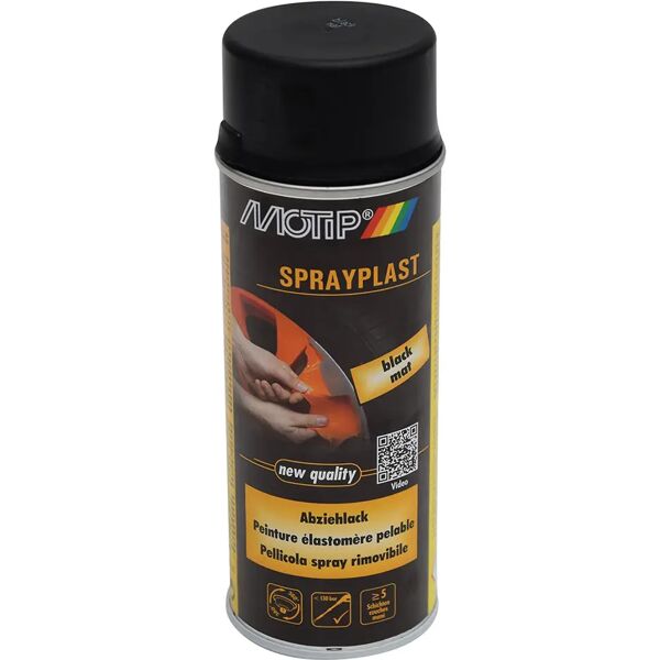 motip pellicola rimovibile spray  400 ml sprayplast nero opaco 0,5-1 m² con 1 l - 5 mani