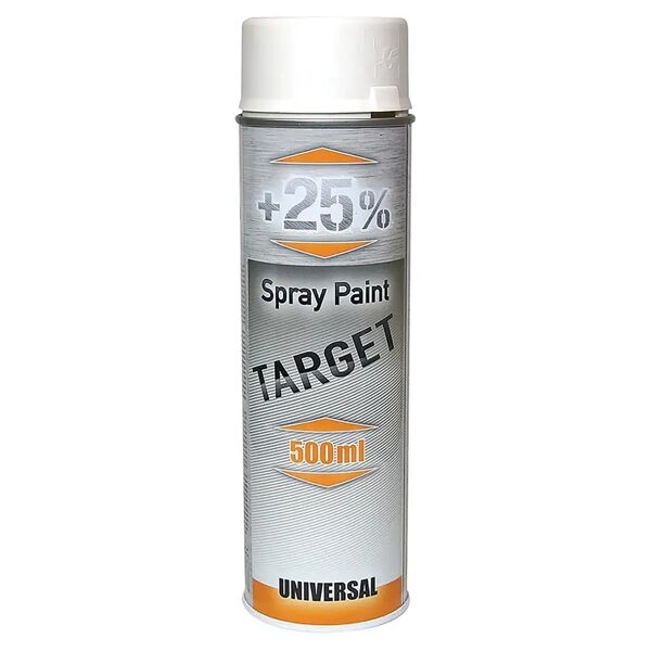 motip smalto spray sintetico  target ral9010 bianco opaco 500 ml 2,5-3,5 m² con 1 l