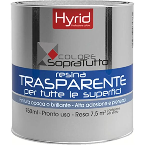 hyrid by covema resina piastrelle trasparent hyrid 750ml opaca universale 10 m²  con 1 l pronto uso