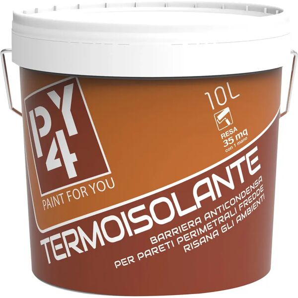 hyrid by covema idropittura termoisolante paint for you bianca 10 l anticondensa 2-3 m² con 1 l a 2 mani