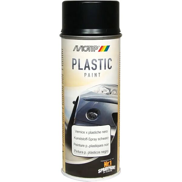 motip smalto spray per plastica  nero 400 ml 3,5 - 4 m² con 1 l