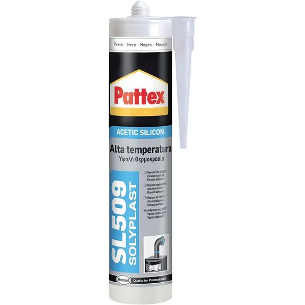 pattex silicone acetico  sl509 300 ml nero alte temperature