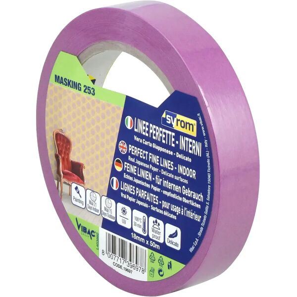 tecnomat nastro carta washi viola syrom18mmx50m delicato bordi perfetti uso interno per decorativi