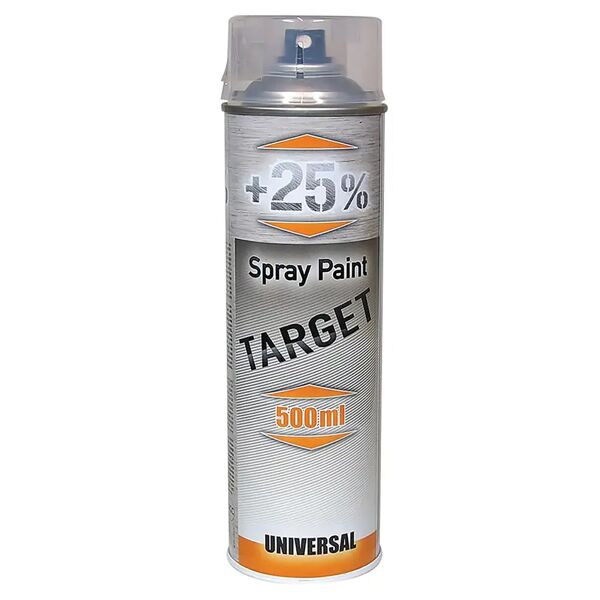 motip smalto spray sintetico  target trasparente lucido 500 ml 2,5 - 3,5 m² con 1 l