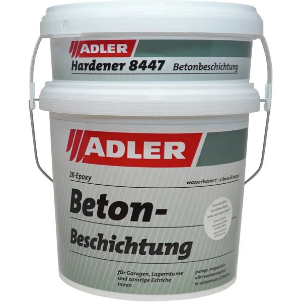 adler_vernici rivestimento bicomponente  adler 4,5 kg epossidico grigio cemento 4-5 m²/l con 1 mano