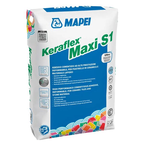 tecnomat colla keraflex maxi s1 bianco 23 kg mapei