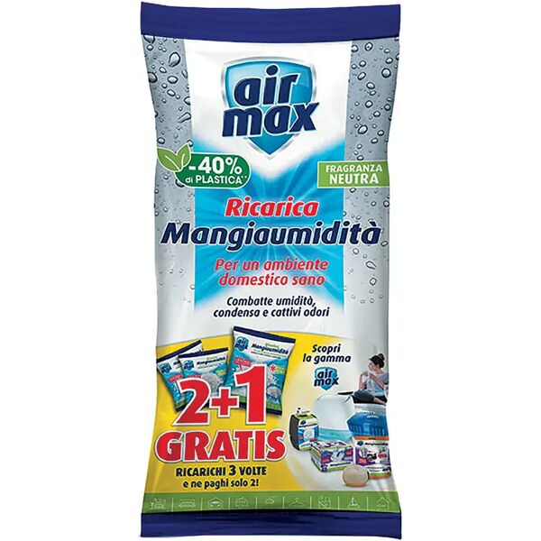 air max ricarica sali assorbiumidita' airmax 2x450 g + 1x450 g neutra