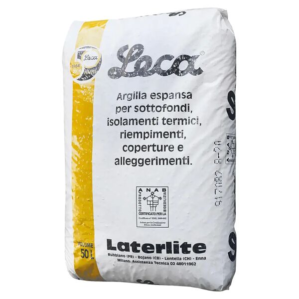 tecnomat argilla espansa leca 8-20 mm 50 l 20 sacchi/m³ per riempimenti p/calcestruzzi alleggeriti