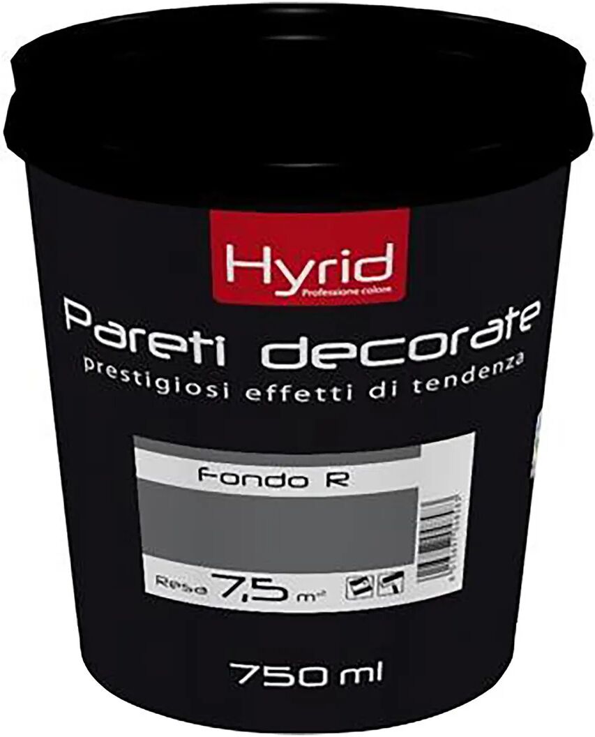 hyrid by covema fondo ruvido hyrid 0,75 l preparazione murale di pareti decorate 5 m² con 1 l a 2 mani