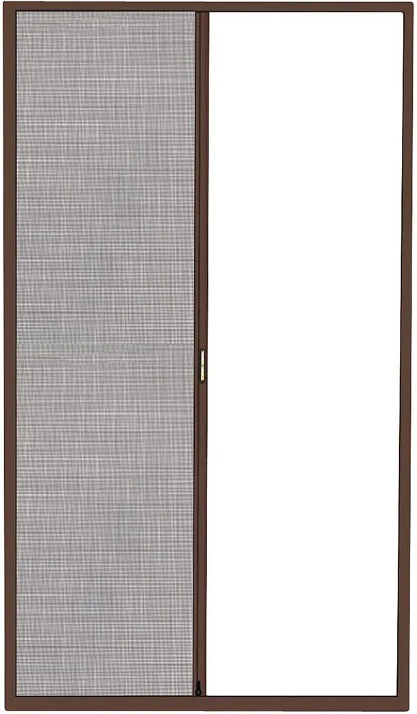 tecnomat zanzariera a rullo marrone ral 8014 doppio cassonetto laterale 240x250 (lxh)