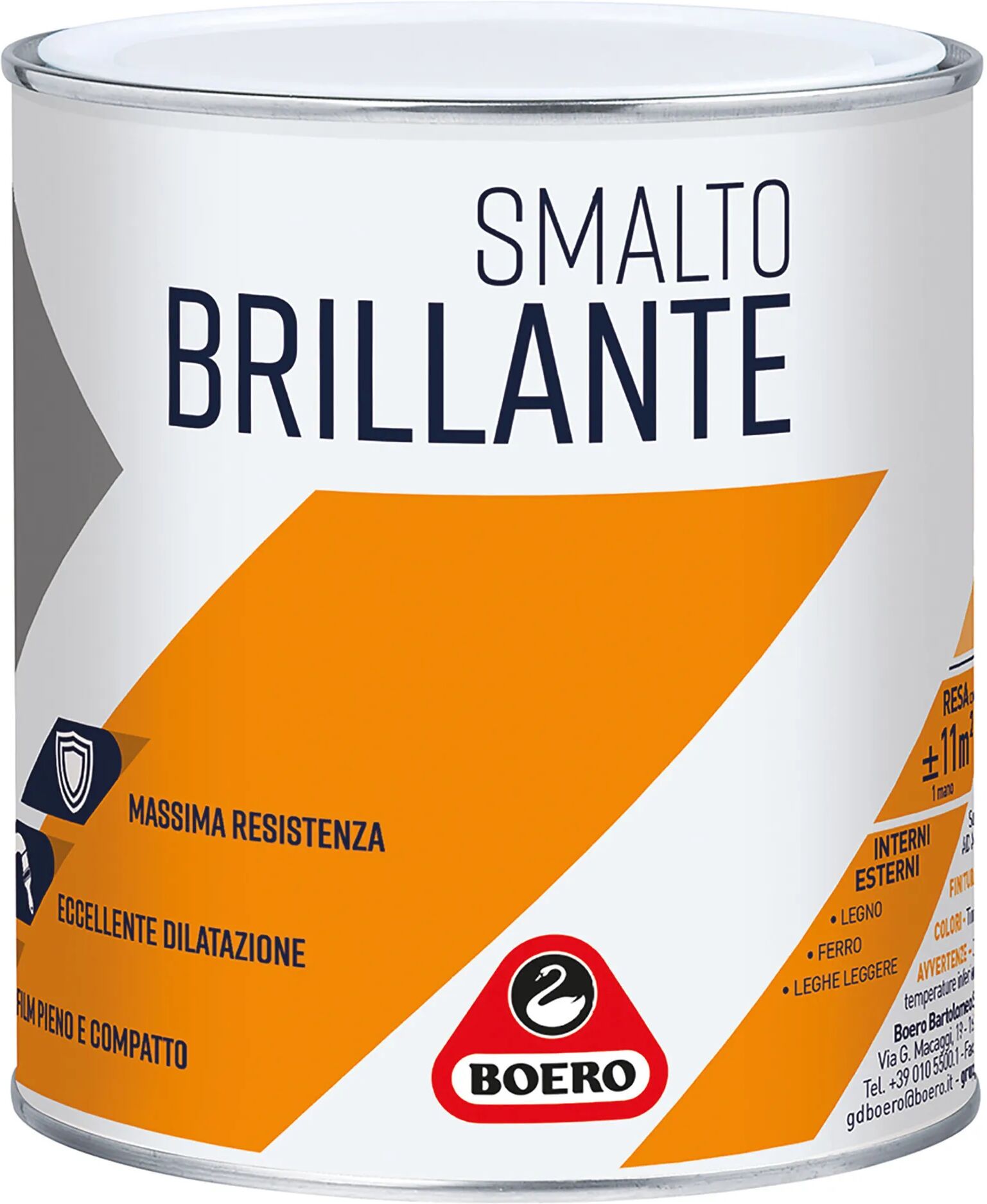 boero smalto solvente brillante  marrone 0,75 l ferro legno 12 m² con 1 l pronto uso