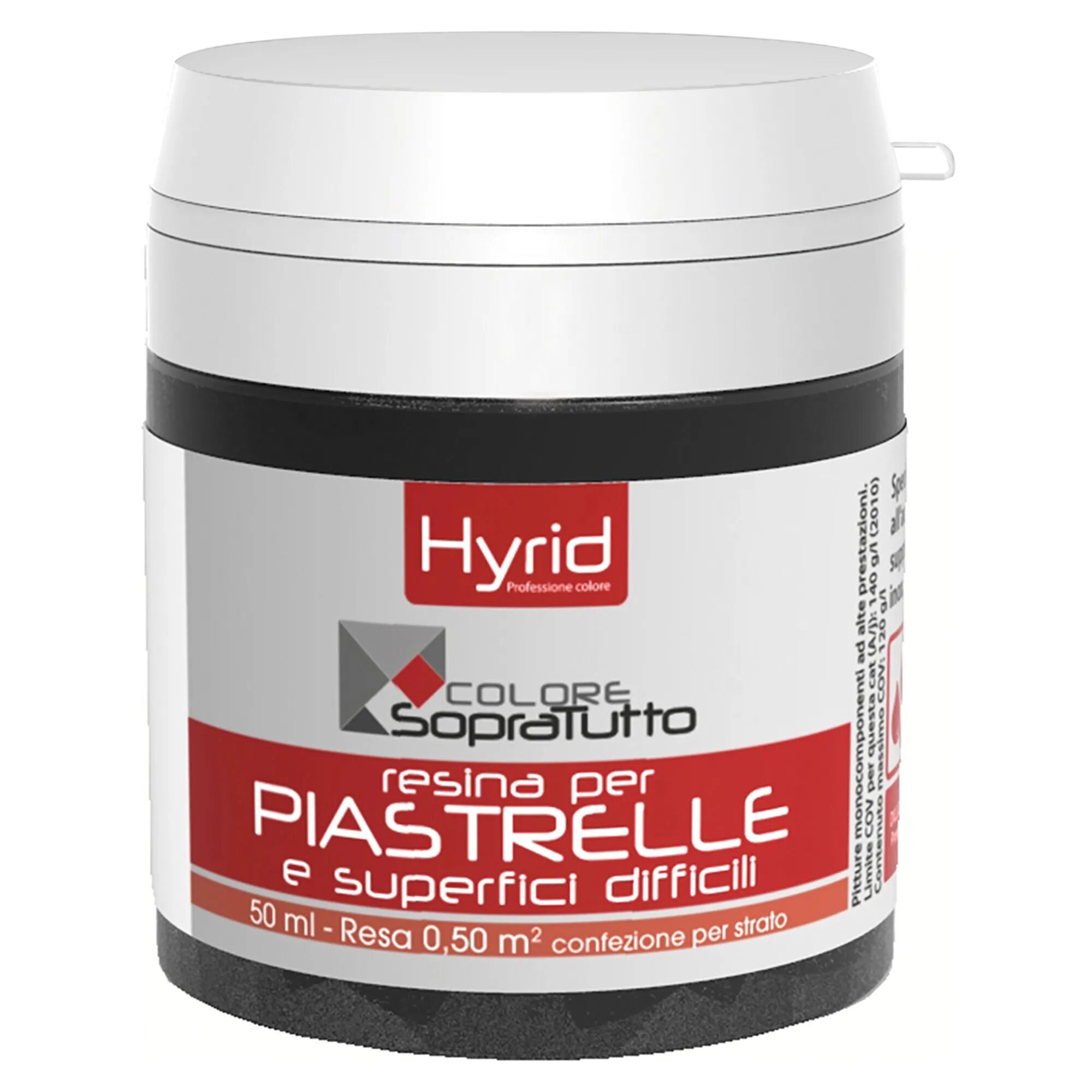 hyrid by covema resina piastrelle hyrid nero 50 ml per superfici difficili 10 m²  con 1 l pronto uso