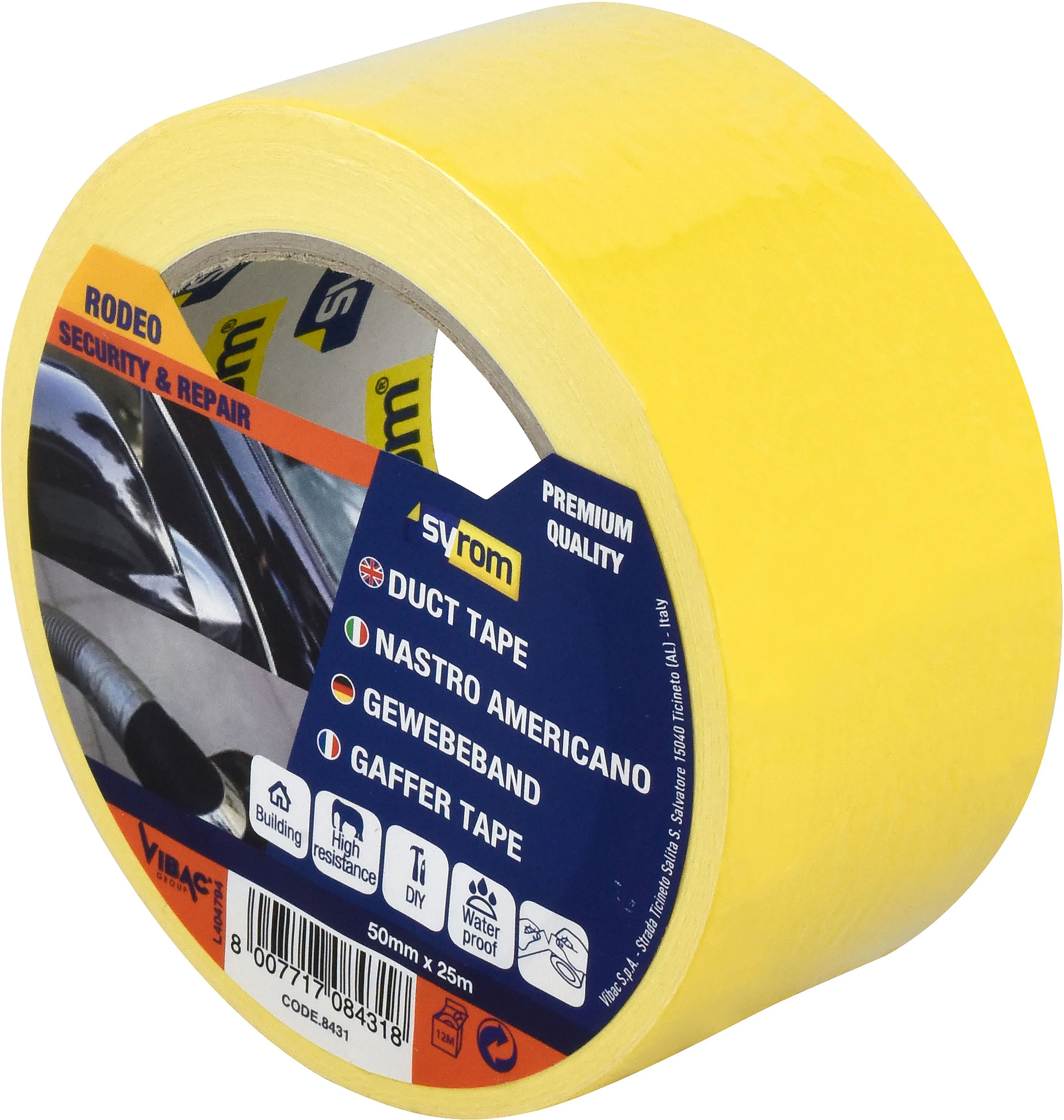 tecnomat nastro telato yellow syrom 50 mm x 25 m universale multiuso protegge ripara e sigilla