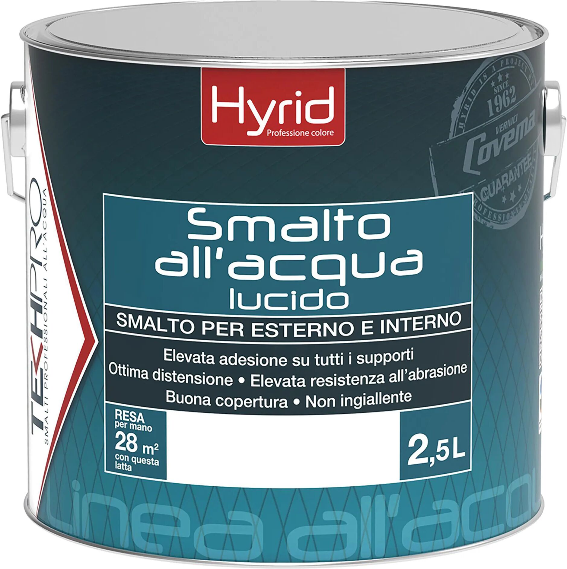 hyrid by covema smalto acqua lucido covema 2,5 l testa di moro 8 m² con 1 l