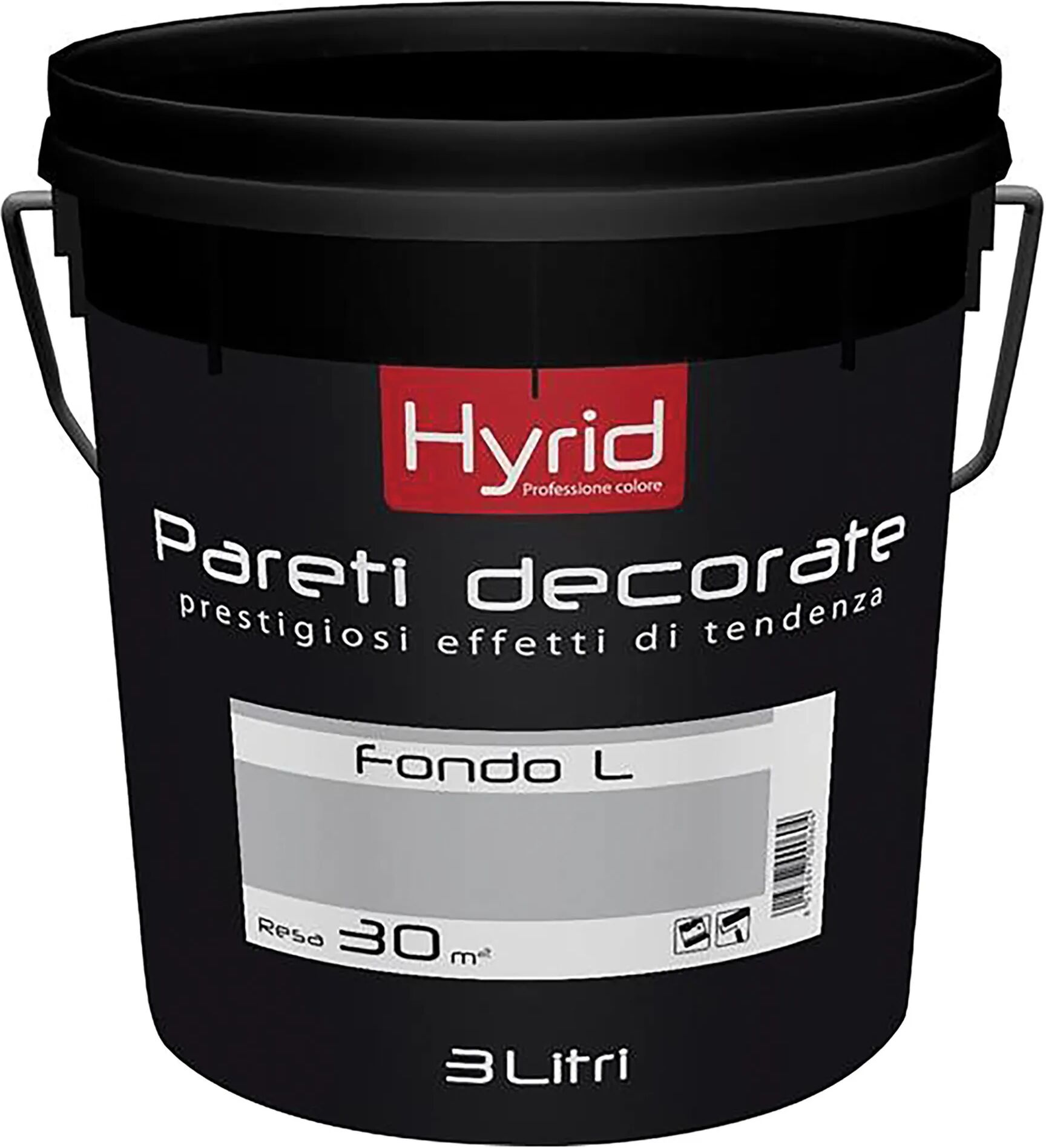 hyrid by covema fondo liscio hyrid 3 l per preparazione murale di pareti decorate 10 m² con 1 l