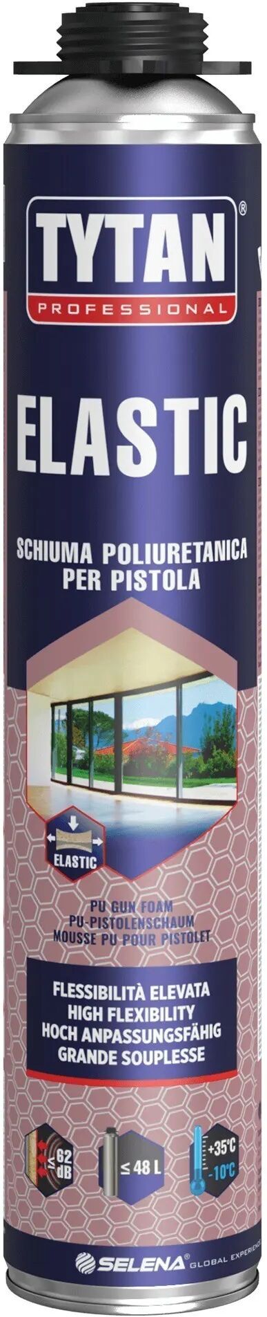 tytan schiuma poliuretanica  750 ml   elastic per pistola   per la posa dei serramenti