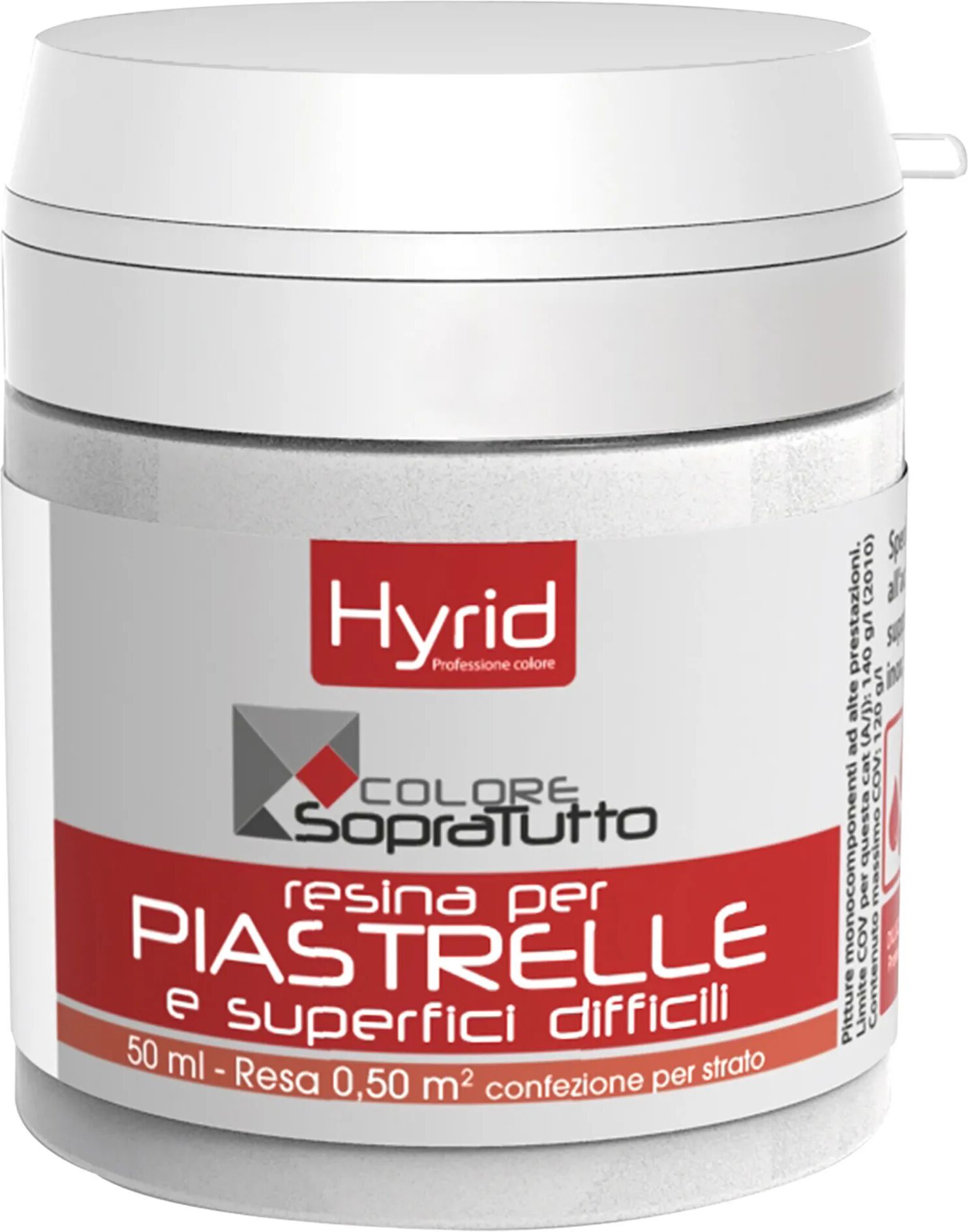 hyrid by covema resina piastrelle hyrid bianco 50 ml per superfici difficili 10 m²  con 1 l pronto uso