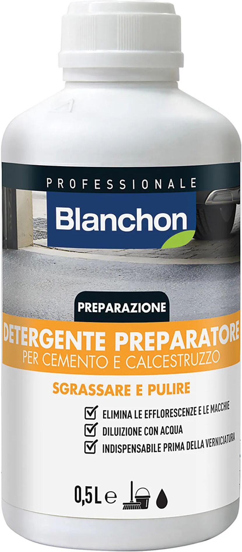 tecnomat detergente preparatore blanchon 0,5 l per cemento e calcestruzzo 40 m² con 1 l da diluire