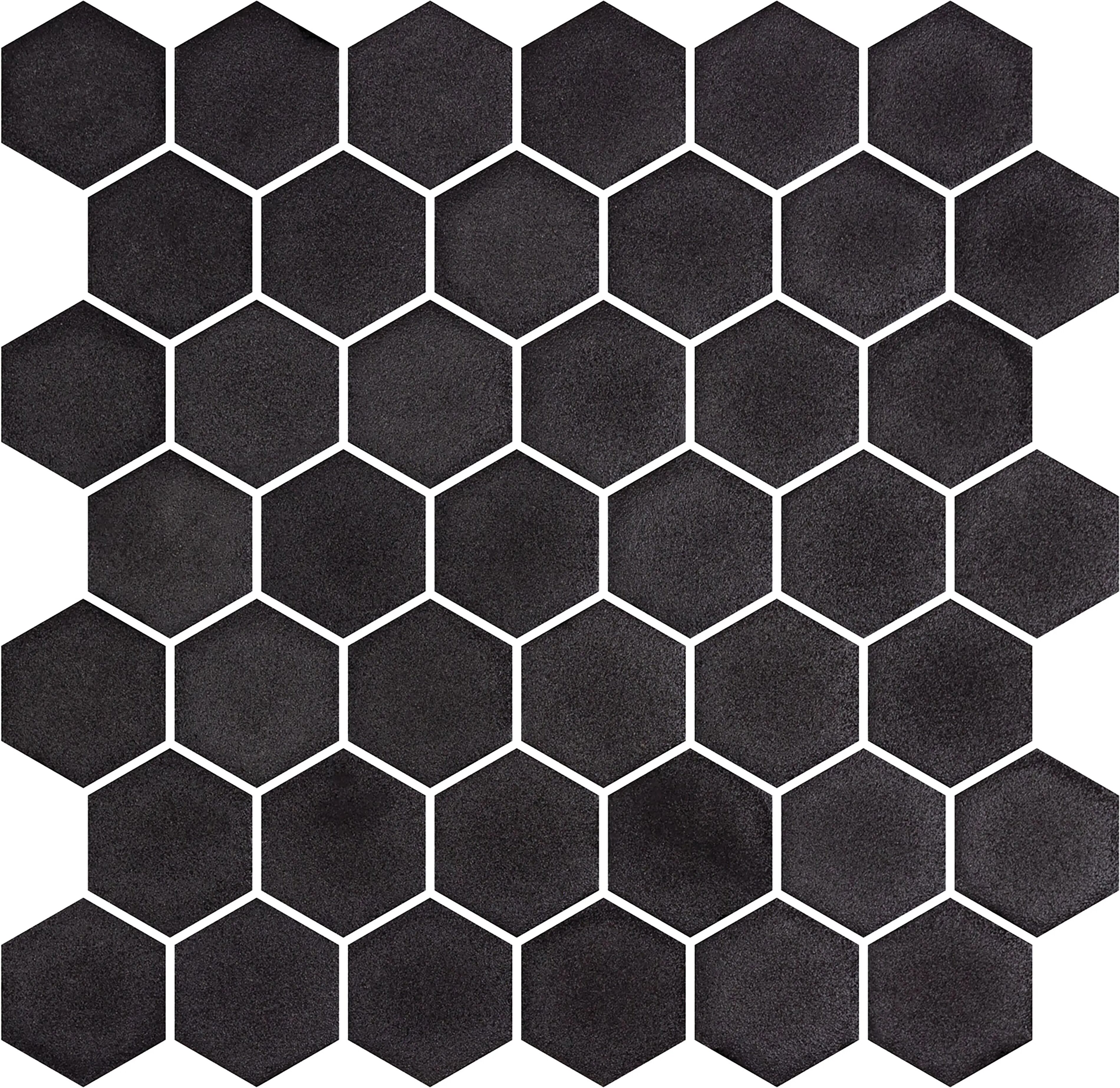 tecnomat mosaico esagonale stoneglass black 28,8x28,6 cm tessere 5x5 cm pasta di vetro 1 pezzo