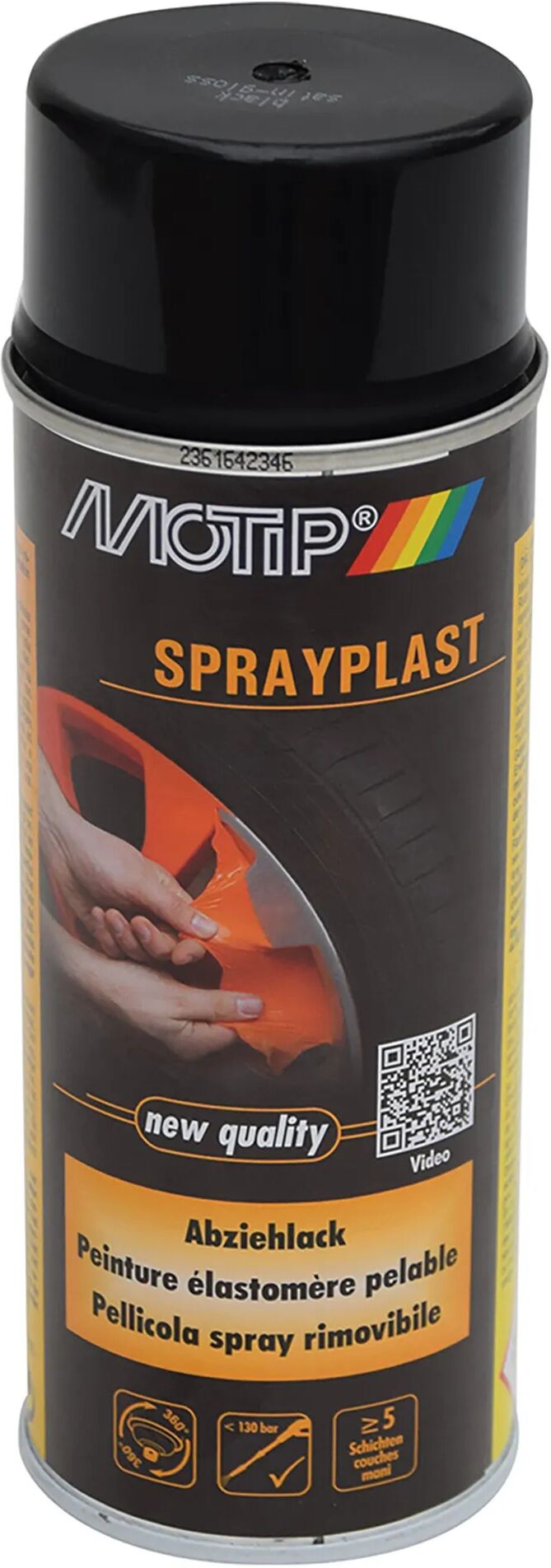 motip pellicola rimovibile spray  400 ml sprayplast nero semilucido 0,5-1 m² con 1 l - 5 mani