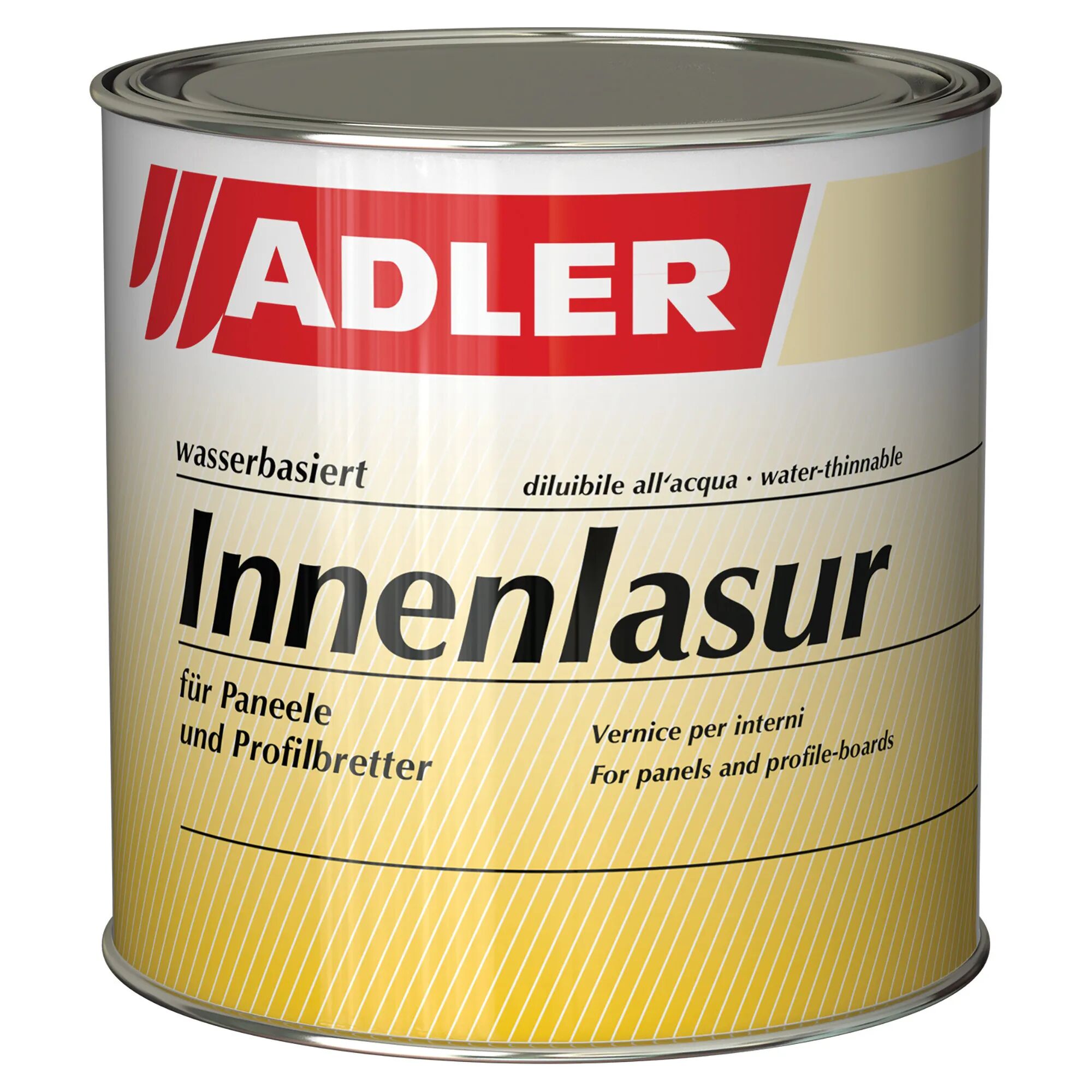 adler_vernici vernice interni acqua adler 2,5 l innenlasur bianco 10-12 m² con 1 l